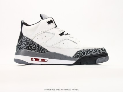 Jordan Son of Mars Low White Black Cement Replica Basketball Shoe view 2