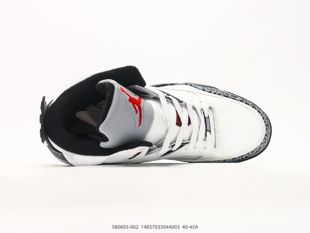 Jordan Son of Mars Low White Black Cement Replica Basketball Shoe view