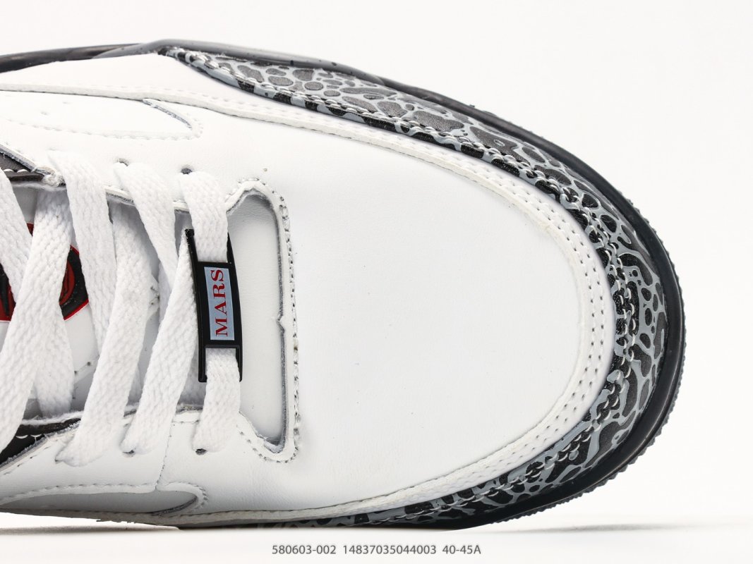 Jordan Son of Mars Low White Black Cement Replica Basketball Shoe view