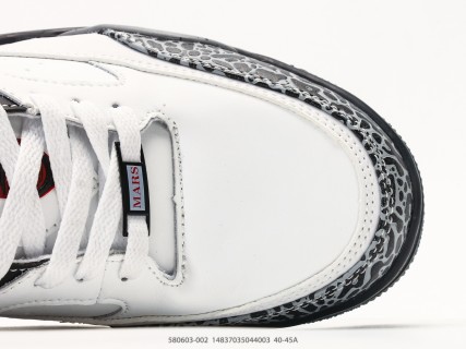 Jordan Son of Mars Low White Black Cement Replica Basketball Shoe view 8