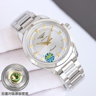Longines Conquest Classic 1959 Replica Watch Silver Gold Dial view 2