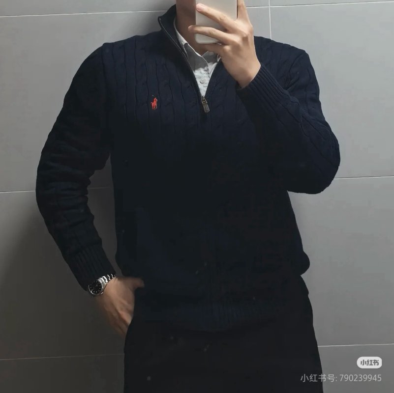 Ralph Lauren Navy Quilted Bomber Jacket view