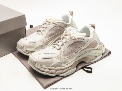 Balenciaga Triple S 2 Cream White Low-Top Dad Sneaker view 9