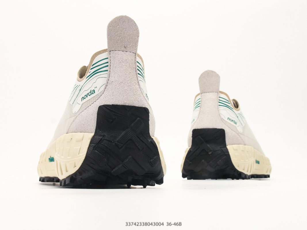 NORDA 001 Cream Teal Low Trail Running Shoe view