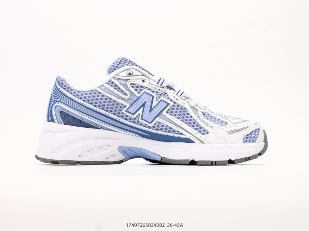 New Balance 740 White Blue Running Shoe view