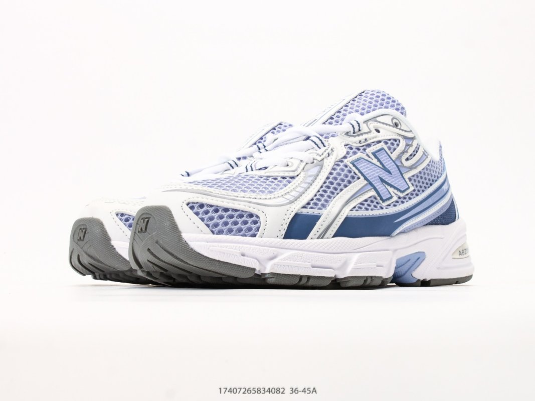 New Balance 740 White Blue Running Shoe view