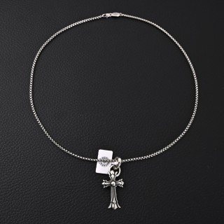 Chrome Hearts Classic Cross Pendant Necklace Silver