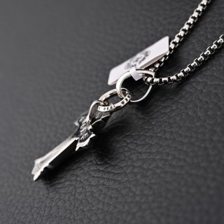 Chrome Hearts Classic Cross Pendant Necklace Silver view 4