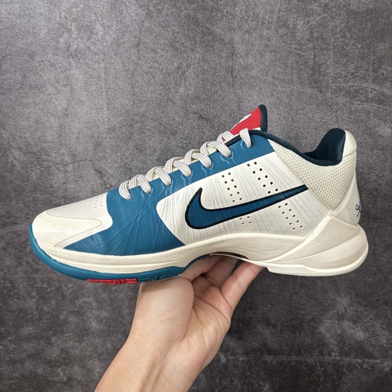 Nike Zoom Kobe V Protro Blue White Basketball Shoe view