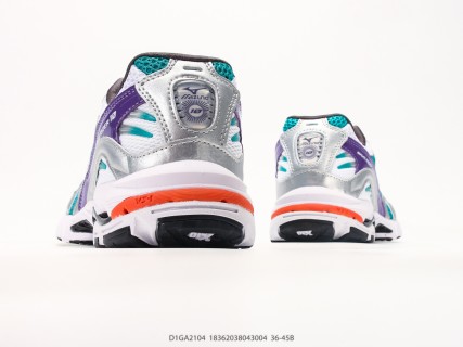 Mizuno Wave Rider 10 White Teal Purple Low-Top Running Shoe view 6