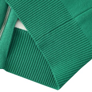 Thom Browne Wide Stripe Knit Hoodie Green White view 8