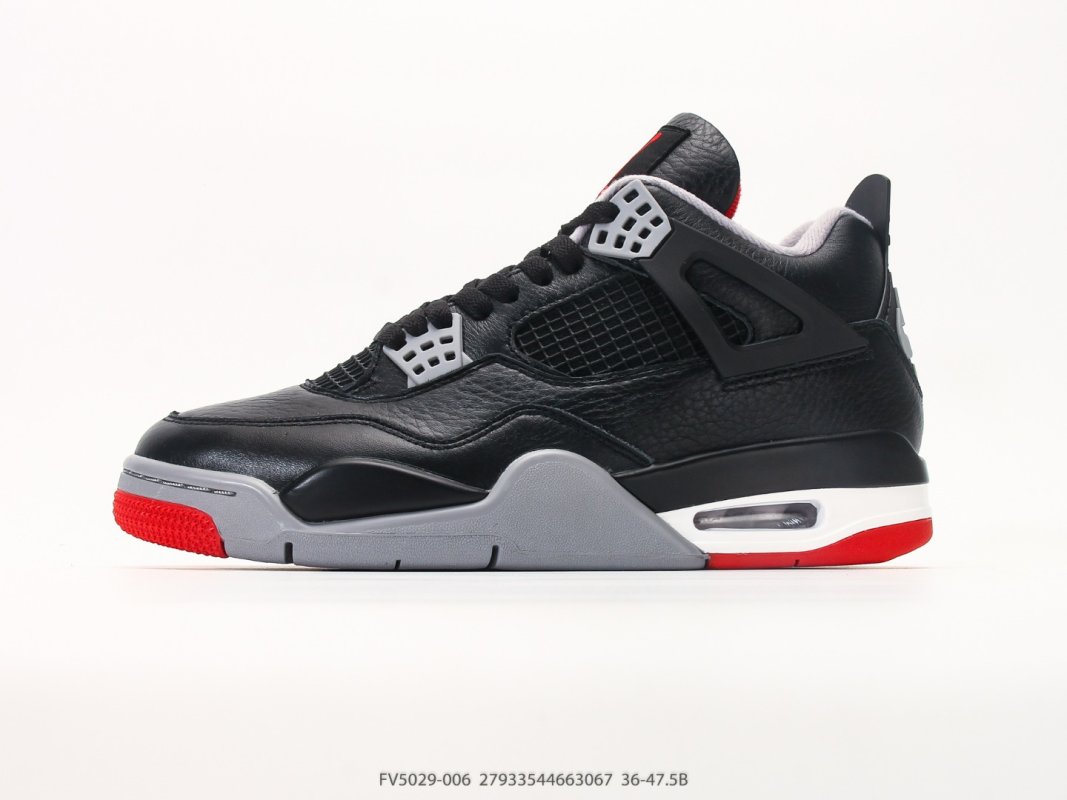 Jordan Air Jordan 4 Bred Reimagined Low Black Red Grey