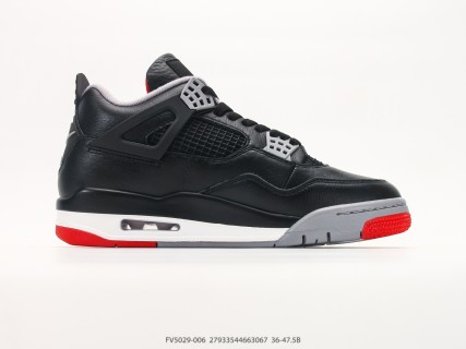 Jordan Air Jordan 4 Bred Reimagined Low Black Red Grey view 2