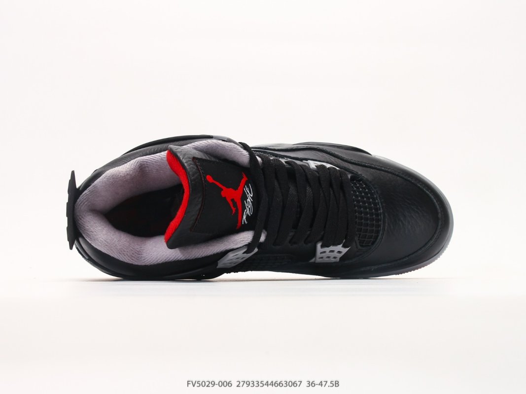 Jordan Air Jordan 4 Bred Reimagined Low Black Red Grey view