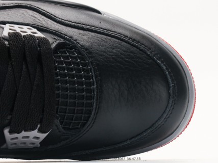 Jordan Air Jordan 4 Bred Reimagined Low Black Red Grey view 8