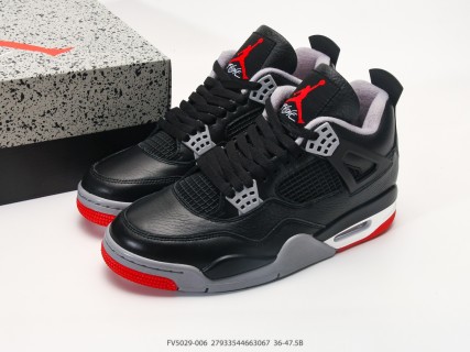Jordan Air Jordan 4 Bred Reimagined Low Black Red Grey view 9