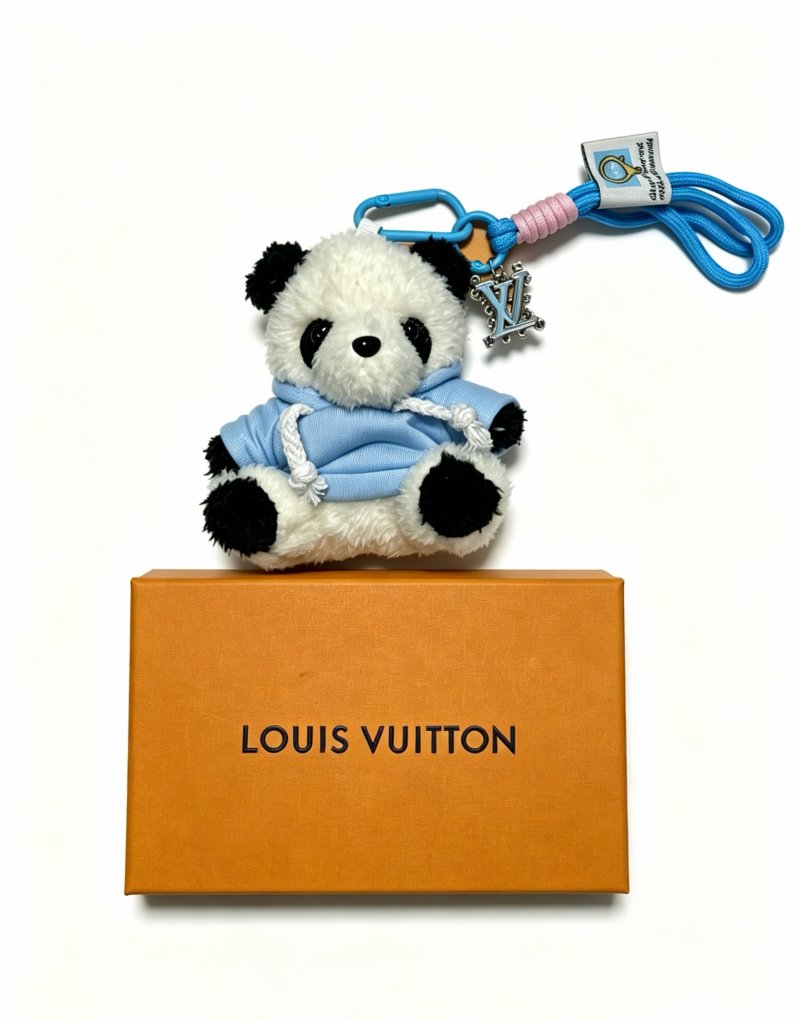 Louis Vuitton Teddy Bear Bag Charm Keychain Blue view