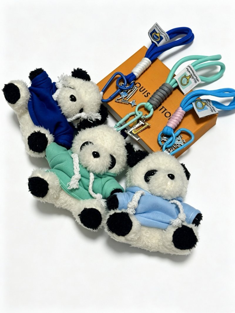 Louis Vuitton Teddy Bear Bag Charm Keychain Blue view