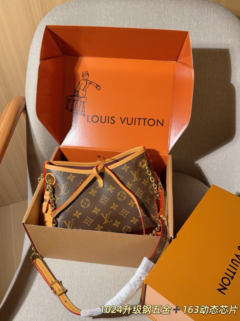 Louis Vuitton Carryall BB Monogram Canvas Chain Shoulder Bag