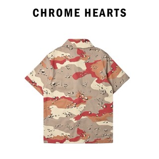 Chrome Hearts Camouflage Military Canvas Denim Short Sleeve Shirt view 2