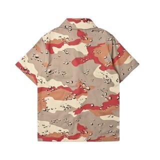 Chrome Hearts Camouflage Military Canvas Denim Short Sleeve Shirt view 4