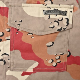 Chrome Hearts Camouflage Military Canvas Denim Short Sleeve Shirt view 5