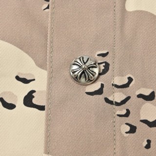 Chrome Hearts Camouflage Military Canvas Denim Short Sleeve Shirt view 7