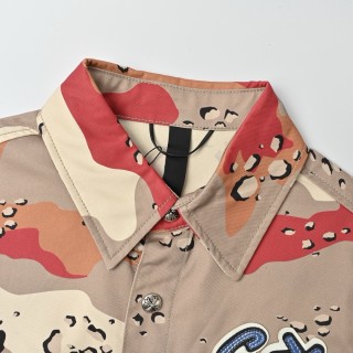 Chrome Hearts Camouflage Military Canvas Denim Short Sleeve Shirt view 8