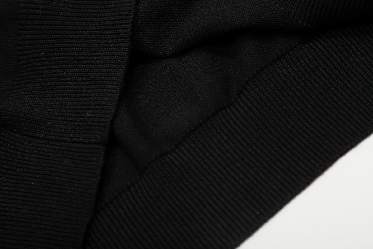 Ralph Lauren Pima Cotton Black Knit Collar Cardigan view