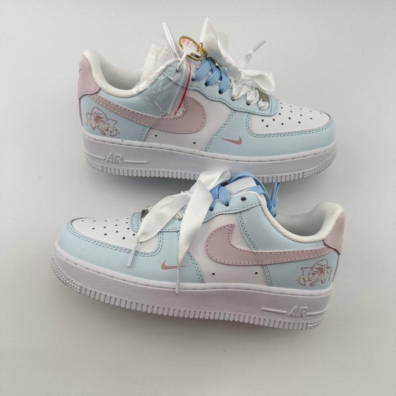Nike Air Force 1 '07 Low White Blue Pink UA Replica view