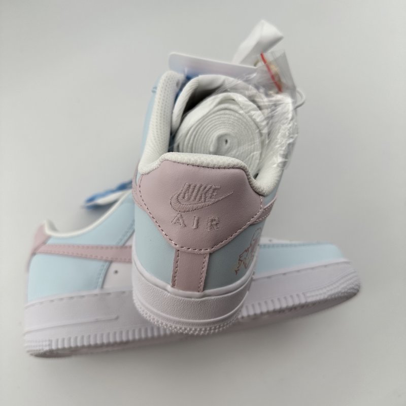 Nike Air Force 1 '07 Low White Blue Pink UA Replica view