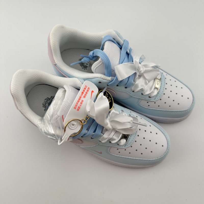 Nike Air Force 1 '07 Low White Blue Pink UA Replica view