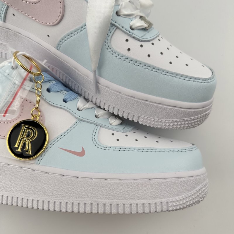 Nike Air Force 1 '07 Low White Blue Pink UA Replica view