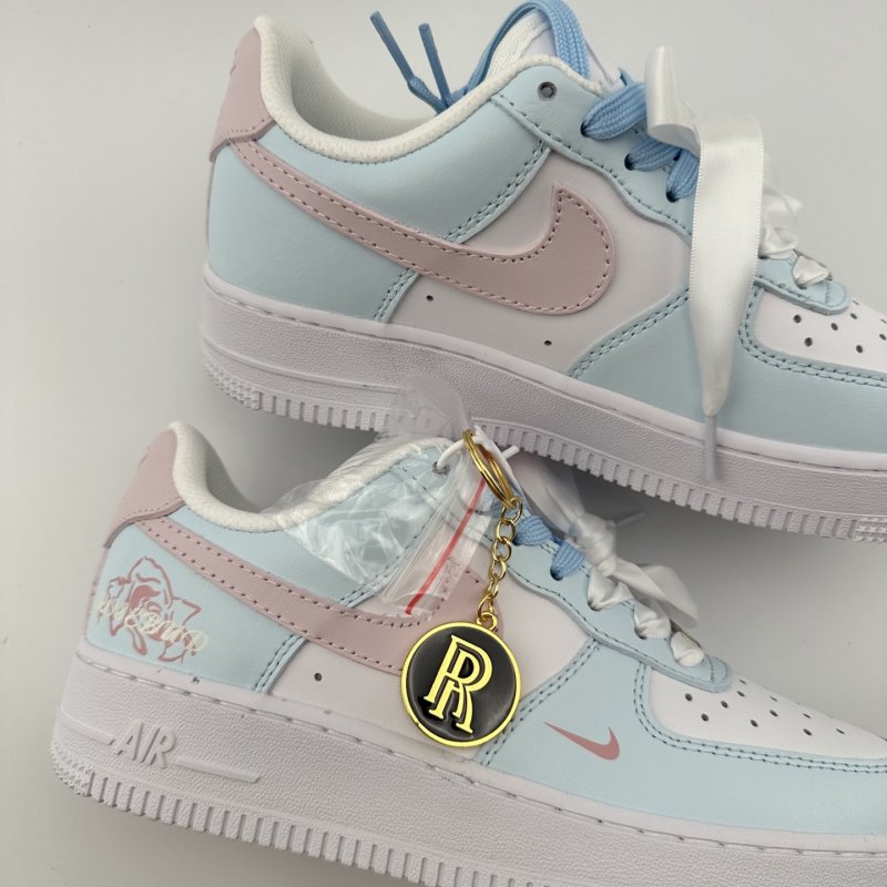 Nike Air Force 1 '07 Low White Blue Pink UA Replica view