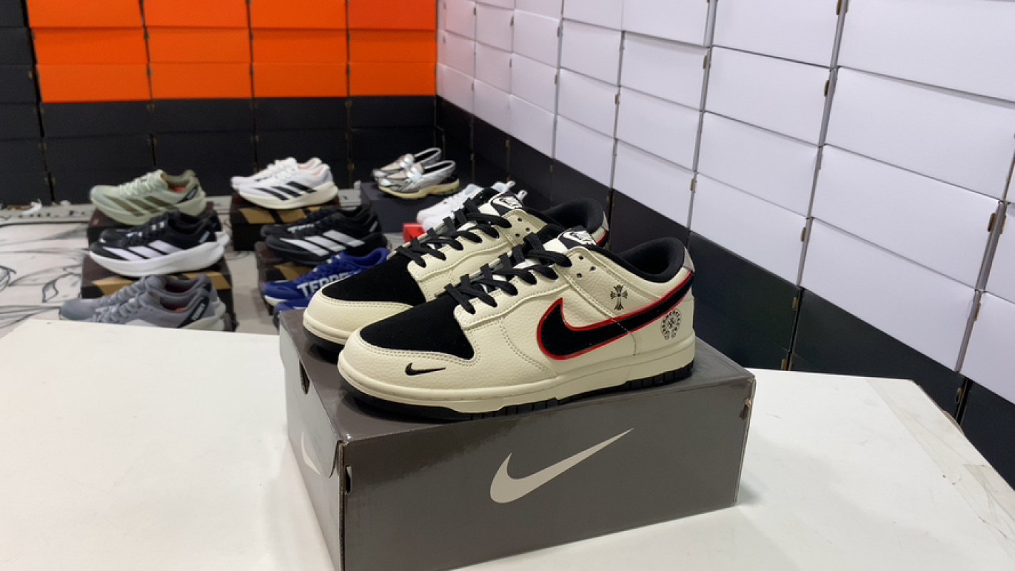Nike Dunk Low x Chrome Hearts 1:1 Rep Sail Black Red Low Sneaker