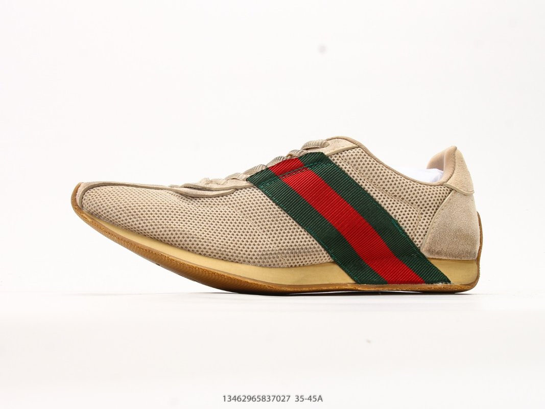 Gucci Vintage Runner Cream Red Green Stripe UA Replica view