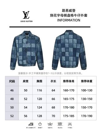 Louis Vuitton Monogram Checkerboard Denim Jacket Blue view 14