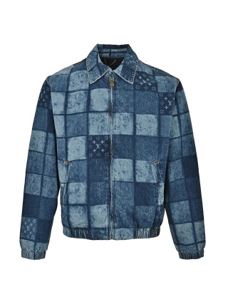 Louis Vuitton Monogram Checkerboard Denim Jacket Blue view 3