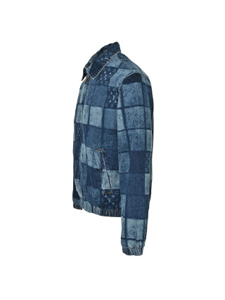Louis Vuitton Monogram Checkerboard Denim Jacket Blue view 5