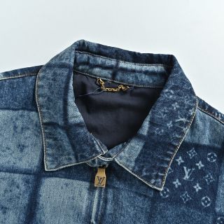 Louis Vuitton Monogram Checkerboard Denim Jacket Blue view 6
