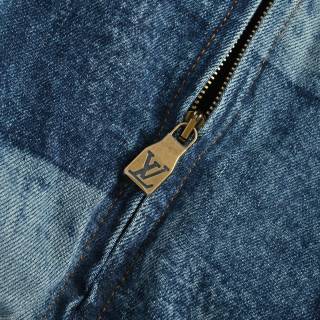 Louis Vuitton Monogram Checkerboard Denim Jacket Blue view 10
