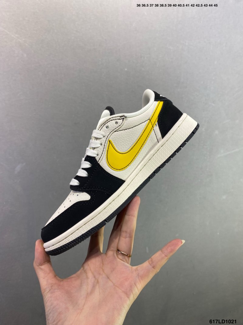 Jordan Air Jordan 1 Low Custom Fendi Inspired Black Yellow White view