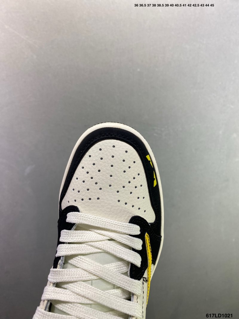 Jordan Air Jordan 1 Low Custom Fendi Inspired Black Yellow White view