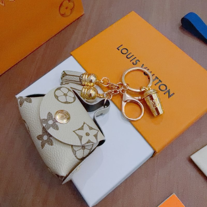 Louis Vuitton Anger Forest Monogram Keychain Replica - Gold Tone view