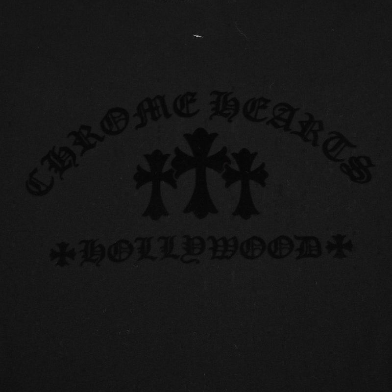 Chrome Hearts Cross Flocked Long Sleeve T-Shirt Black view