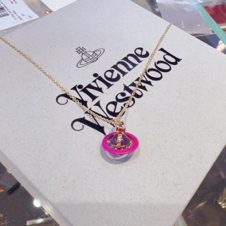 Vivienne Westwood Saturn Orb Pendant Necklace - Pink