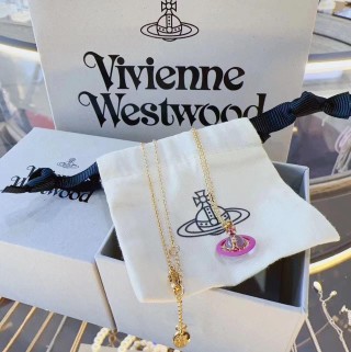 Vivienne Westwood Saturn Orb Pendant Necklace - Pink view 3