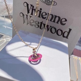 Vivienne Westwood Saturn Orb Pendant Necklace - Pink view 5