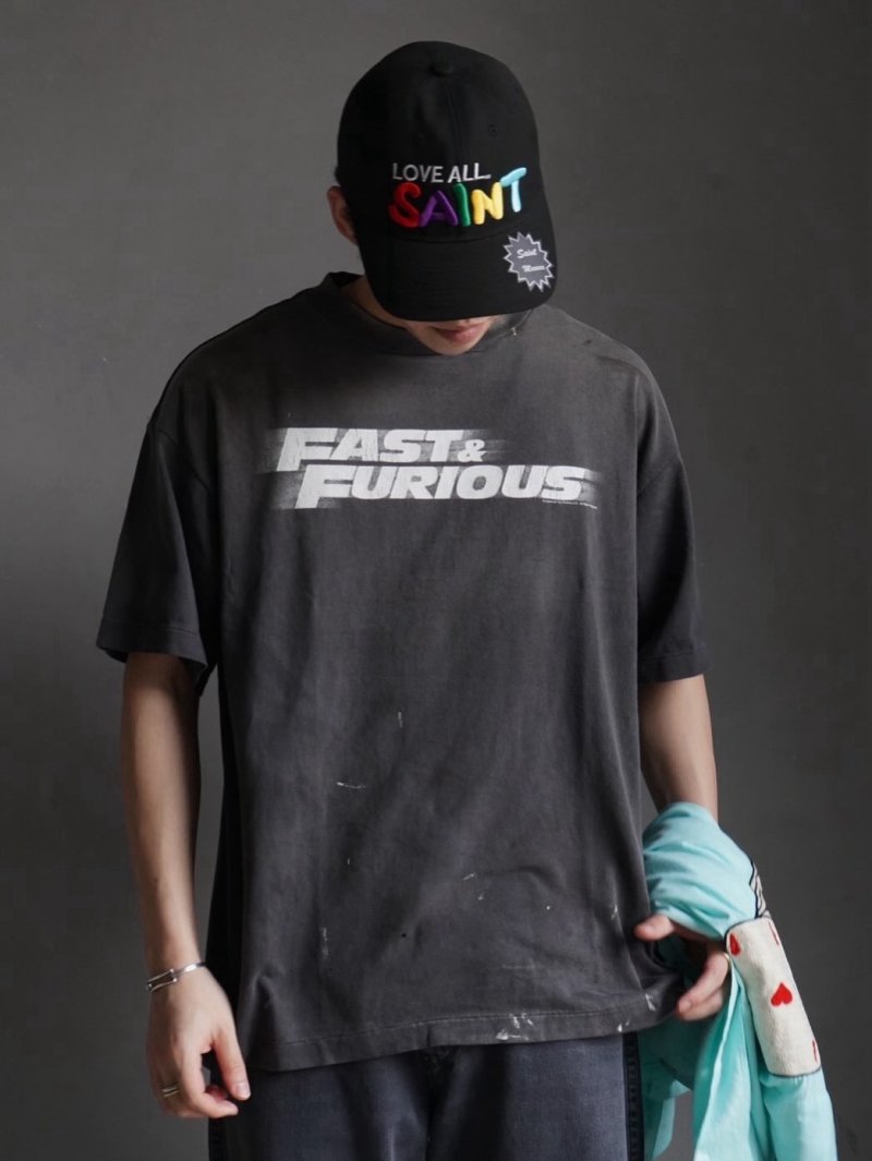 Nike Air Force 1 Vintage Grey Graphic T-Shirt Replica view