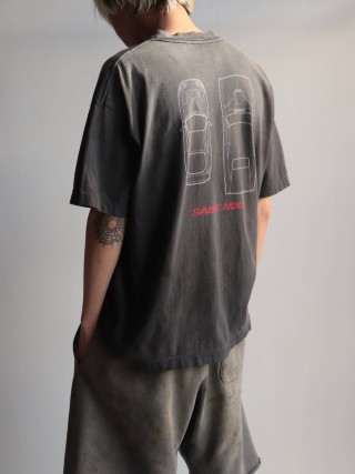 Nike Air Force 1 Vintage Grey Graphic T-Shirt Replica view 6